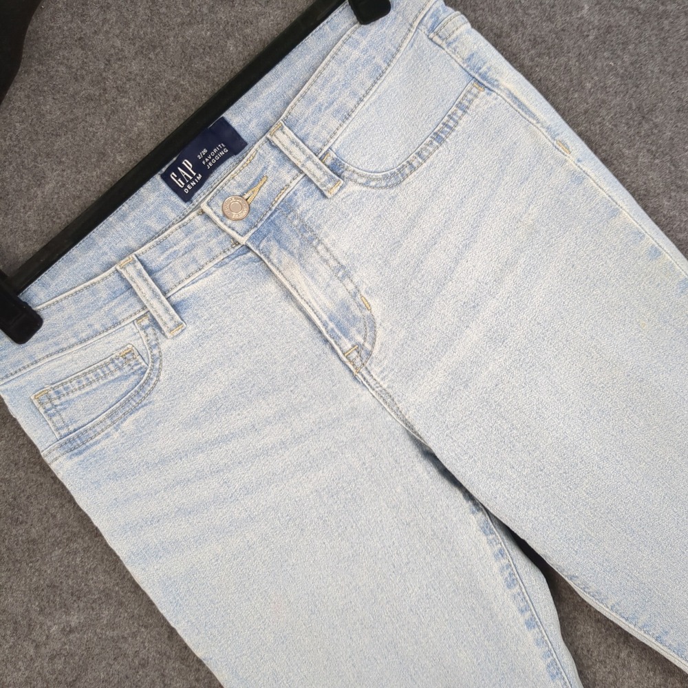 Gap Denim Favorite Jegging Womens 2/26 Light Wash Blue Skinny Stretch Jeans‎